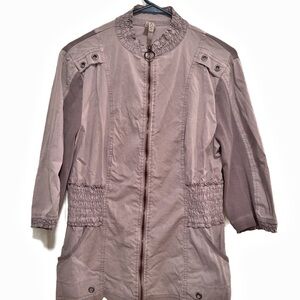 XCVI Women's Bomber Jacket in Taupe